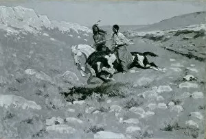 Quick Gallery: Ceremony of the Fastest Horse, c. 1900. Creator: Frederic Remington