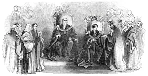 Oath Prints: Ceremony of inducting the new Lord Mayor into his office, 1844. Creator: Unknown
