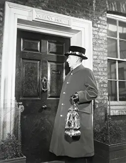Lantern Prints: Ceremony of the Keys, Tower of London, c1955. Creator: Arthur Charles Kirby Ware