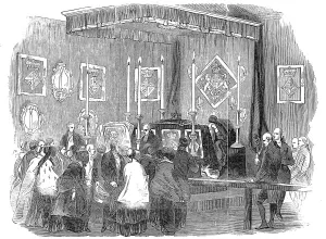 Gloucester Prints: Ceremony of lying in state at the Rangers House, on Monday last, December 1844