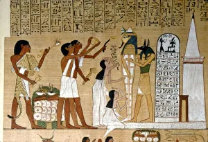14th Century Bc Prints: Ceremony of Opening the Mouth of the Mummy before the Tomb, c1300BC
