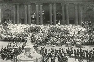 Pauls Cathedral Gallery: The Ceremony at St. Paul s, London, 1897. Artist: E&S Woodbury