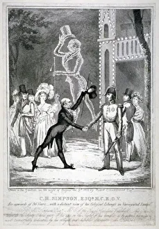 Ir Cruikshank Prints: Ceremony in Vauxhall Gardens, Lambeth, London, 1833. Artist: Isaac Robert Cruikshank