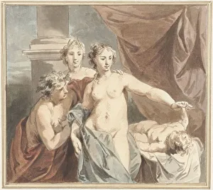 Goddesses Prints: Ceres, Venus, Bacchus and Sleeping Amor, c.1705-c.1754. Creator: Jacob de Wit