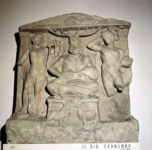 Cernunnos Collection: Cernunnos, Celtic horned god, Gallo-Roman relief, Reims, France