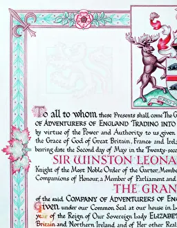 Script Prints: Detail of a certificate of the Hudson's Bay Company