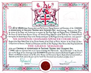 Script Prints: Certificate of the Hudson's Bay Company