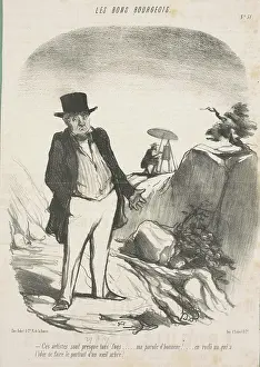Parasol Prints: Ces artistes sont presque tous fous... August 27, 1847. Creator: Honore Daumier