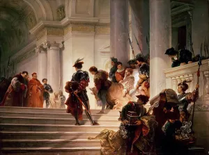 Cesare Borgia leaving the Vatican, 1877. Creator: Gatteri, Giuseppe Lorenzo (1829-1884)