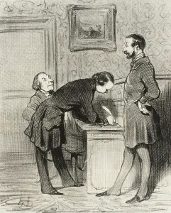 Legal Document Prints: C'est bien parce que c'est votre ami... 1845. Creator: Honore Daumier