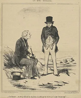Bourgeoisie Prints: C'est bizarre... été, 19th century. Creator: Honore Daumier