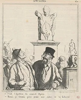 Busts Prints: C'est l'apollon du nouvel opéra, 19th century. Creator: Honore Daumier