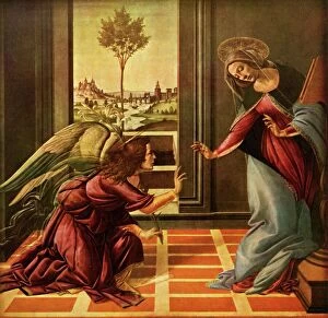 Lily Gallery: The Cestello Annunciation, 1489, (1937). Creator: Sandro Botticelli