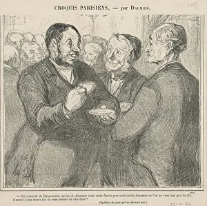 Cup And Saucer Prints: Cet imbécile de dubrancart... 19th century. Creator: Honore Daumier