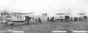 Ceux de l'air et ceux de la route; Un raid Anglais sur Friedrichshafe... 1914. Creator: Unknown