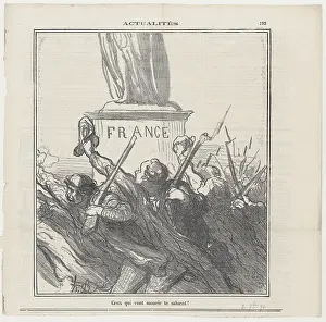 Voluntary Prints: Ceux qui vont mourir te saluent!, 1870. Creator: Honore Daumier