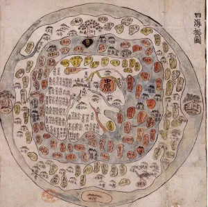 World Map Prints: Ch onhado (Map of All Under Heaven), Mid of the 18th cen Artist: Anonymous master
