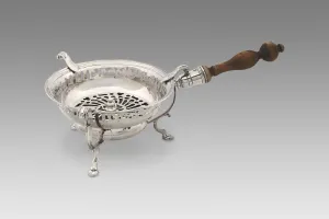 Silver And Wood Prints: Chafing Dish, c. 1730. Creator: John Burt