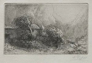 Chailli: End of a Storm (Effet dorage). Creator: Alphonse Legros (French, 1837-1911)