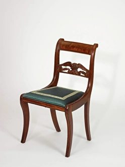 Upholstery Prints: Side chair, about 1810. Creator: Unknown