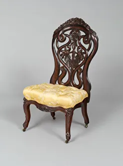 Rosewood Prints: Side Chair, 1851 / 67. Creator: John Henry Belter & Co