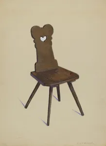 Side Chair Prints: Side Chair, 1935/1942. Creator: Bernard Krieger