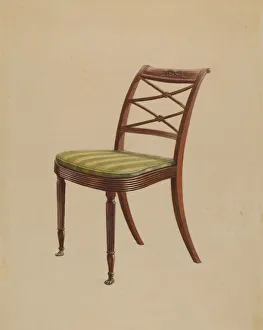 Ferdinand Cartier Prints: Side Chair, 1935 / 1942. Creator: Ferdinand Cartier