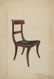 Side Chair Prints: Side Chair, 1935 / 1942. Creator: Mattie P. Goodman