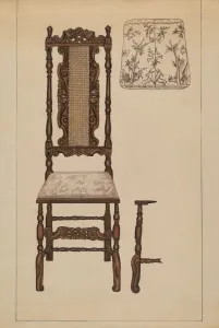 Side Chair, 1935 / 1942. Creator: Unknown