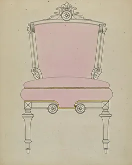 Sculpted Wood Prints: Chair, 1936. Creator: Jack Bochner