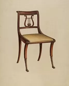 Lyre Gallery: Side Chair, 1936. Creator: Lawrence Phillips