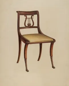 Lyre Gallery: Side Chair, 1936. Creator: Lawrence Phillips