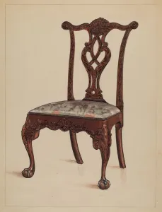 Side Chair Prints: Side Chair, 1936. Creator: M. Rosenshield-von-Paulin