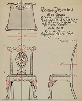 Philadelphia Prints: Side Chair, 1936. Creator: M. Rosenshield-von-Paulin