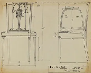 Side Chair Prints: Side Chair, 1936. Creator: Michael Trekur