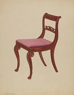 Arthur Johnson Prints: Side Chair, 1937. Creator: Arthur Johnson