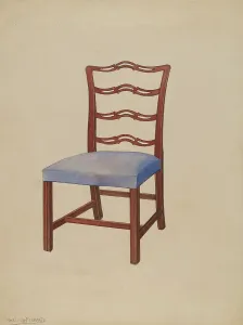 Upholstered Seat Prints: Side Chair, 1937. Creator: Mario De Ferrante