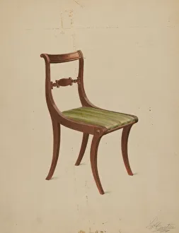 Ferdinand Cartier Prints: Side Chair, c. 1936. Creator: Ferdinand Cartier
