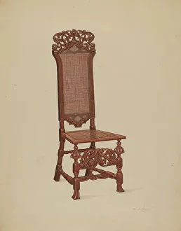 Side Chair Prints: Side Chair, c. 1936. Creator: Frank Wenger