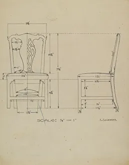 Side Chair Prints: Side Chair, c. 1936. Creator: Isidore Sovensky