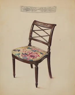 Gussow Bernard Prints: Side Chair, c. 1937. Creator: Bernard Gussow