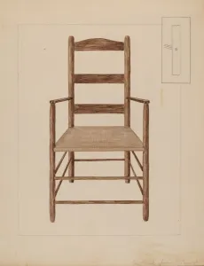 Jackson Frederick Prints: Chair, c. 1937. Creator: Frederick Jackson