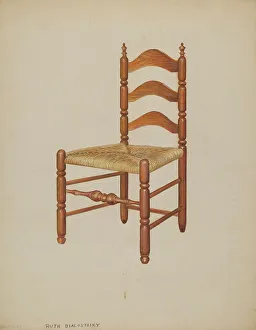 Side Chair Prints: Side Chair, c. 1937. Creator: Ruth Bialostosky