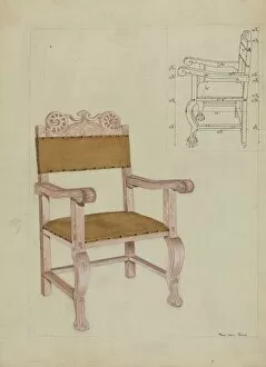 Decorated Gallery: Chair, c. 1937. Creator: Vera Van Voris