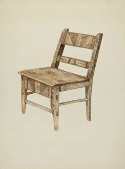 Marjery Parish Prints: Chair, c. 1938. Creator: Marjery Parish