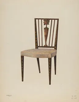 Henning Charles Prints: Side Chair, c. 1939. Creator: Charles Henning