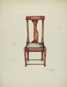 Upholstery Prints: Chair, c. 1939. Creator: Grace Thomas