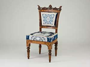 Inlaying Gallery: Side Chair, Italy, c. 1835. Creator: Filippo Pelagio, Palagi