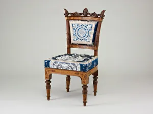 Inlaying Gallery: Side Chair, Italy, c. 1835. Creator: Filippo Pelagio, Palagi