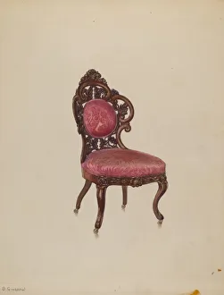 Side Chair (one of four), c. 1937. Creator: Bernard Gussow